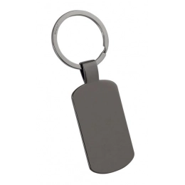 KEYCHAIN RECTANGULAR PLATE BLACK