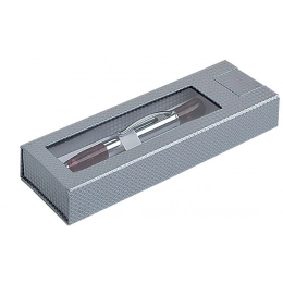 PEN BOX SILVER WITH WINDOW -PEN NOT INCL