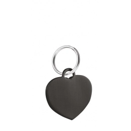 PENDANT BLACK HEART - 25x22 mm