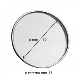 ROUND LAPEL PIN BROOCH METAL 33/30 mm