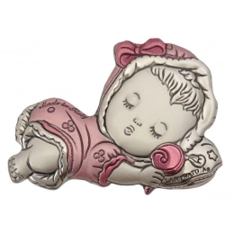 BLAZON LITTLE GIRL WITH RATTLE- mm 38x29
