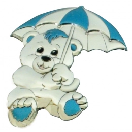 BLAZON BEAR LIGHT BLUE UMBRELLA