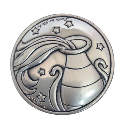 
                                            BLAZON ZODIAC AQUARIUS - diam. mm 30
                                            