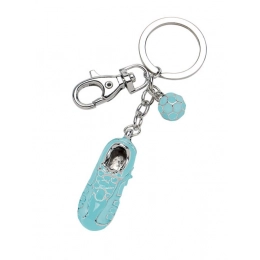 Key chain FOOTBALL SHOE light blue