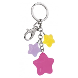 KEY CHAIN ACRYLIC STAR FUCHSIA - NO BOX