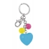 KEY CHAIN ACRYLIC HEART LIGHT BLUE