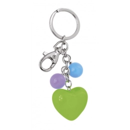 KEY CHAIN ACRYLIC HEART GREEN - NO BOX