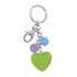 KEY CHAIN ACRYLIC HEART GREEN - NO BOX