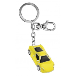 KEY CHAIN SPORTS CAR YELLOW-NO BOX
