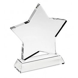TROPHY STAR WHITE GLASS