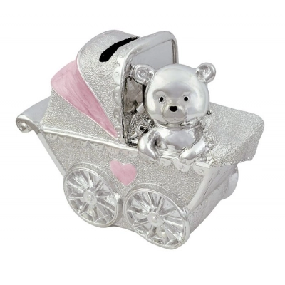 
                                            MONEYBOX PRAM PINK H80 MM
                                            
