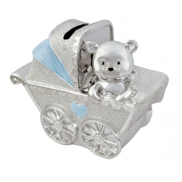 MONEYBOX PRAM SKY-BLUE H80 MM