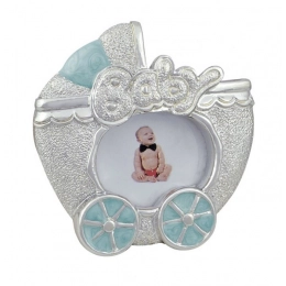 PHOTOFRAME PRAM SKY-BLUE DIAM. 30 MM