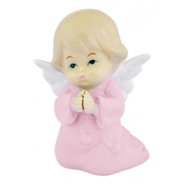 Керамический ангелочек розовый 6*5.5*8.9