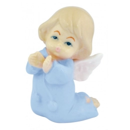 Керамический ангелочек небесно-голубого цвета 4.7*4.4*6.2