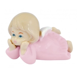 Керамический ангелочек розовый 6.2*5.1*4.5