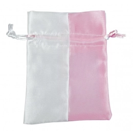 Маленькая сумочка для подарков, бело-розовая