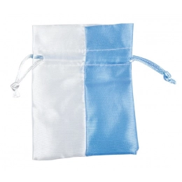 Маленькая сумочка для подарков, белая/голубая