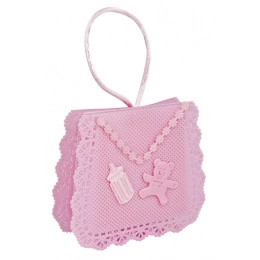 МАЛЕНЬКАЯ СУМКА ИЗ ТЕКСТИЛЯ РОЗОВОГО ЦВЕТА
