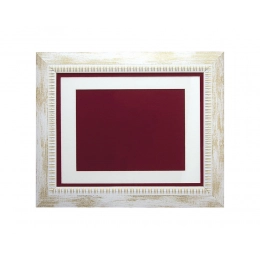 БЕЛАЯ/ЗОЛОТАЯ РАМА ДЛЯ ТАБЛИЧКИ 12X16 см