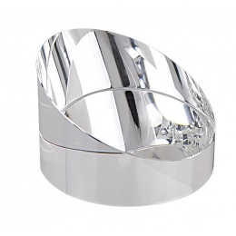 PAPER WEIGHT WHITE CRYSTAL d=80xh55mm