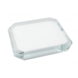 PAPER WEIGHT OCTAGONAL WHITE mm100x100