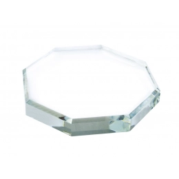 PAPER WEIGHT OCTAGONAL GLASS 80x80x19