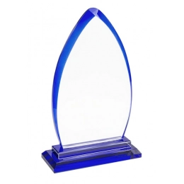 BLUE TRANSPARENT GLASS 190X120X10 MM