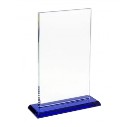BLUE TRANSPARENT GLASS 200X120X10 MM