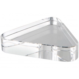 PAPERWEIGHT TRIANGULAR WHITE 90x100 mm