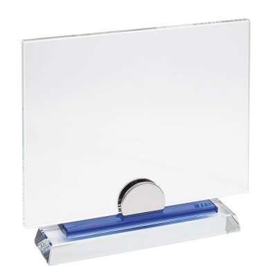 
                                                TARGA VETRO CON PROFILO BLU 180x150 mm
                                                