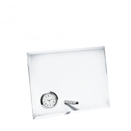 GLASS CLOCK HORIZONTAL 190x140x10 mm