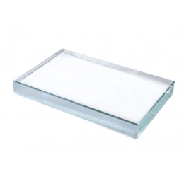 PAPER WEIGHT WHITE GLASS mm100x160
