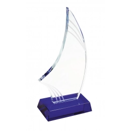 TROPHY SAIL BASE BLUE, h 150X80X10 MM