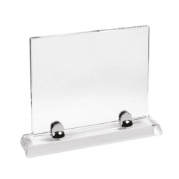 TARGA VETRO CON BASETTA 260x220 mm