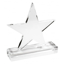 TROPHY GLASS STAR mm 80 - base h 19