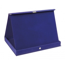 PLAQUE BOX 21X17 CM IN BLUE VELVET