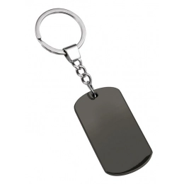 RECTANGULAR KEYCHAIN BLACK CHROMED