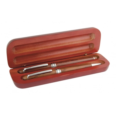 
                                            Роллер и шариковая ручка из дерева в коробке
                                            