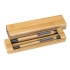 Шариковая ручка и карандаш из бамбука в коробке Шариковая ручка и карандаш из бамбука в коробке