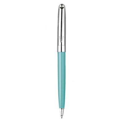 
                                            Металлическая ручка с хромированным покрытием, небесно-голубая, блестящая
                                            