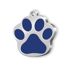 PET TAG SMALL PAW BLUE