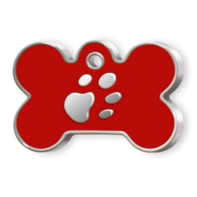 
                                            PET TAG BIG RED BONE WITH PAW
                                            