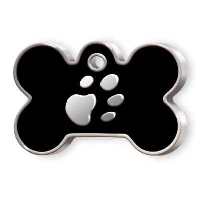 
                                            PET TAG BIG BLACK BONE WITH PAW
                                            