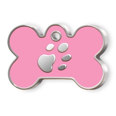 
                                            PET TAG BIG PINK BONE WITH PAW
                                            