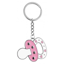 KEY CHAIN PACIFIER PINK - NO BOX