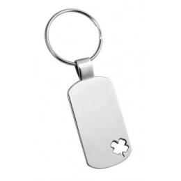 Key chain rectangular four-leaf clover