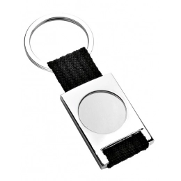 KEYCHAIN NYLON BLACK-HOLLOW 25 mm-no box