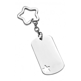 Key chain rectangular star-shaped hole