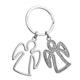KEY CHAIN ANGEL DOUBLE WITH RHINESTONE